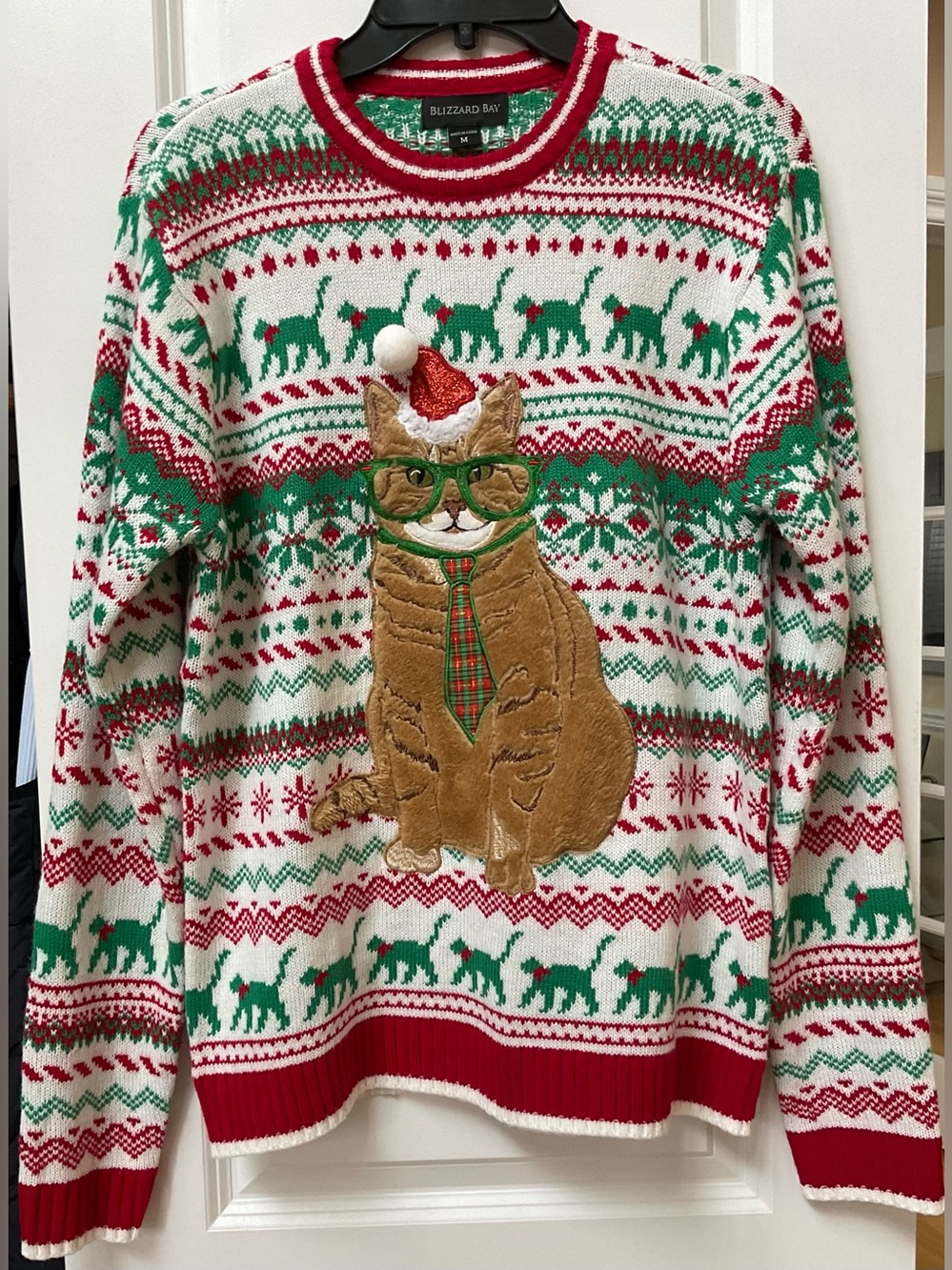 Blizzard Bay 3D Ugly Christmas Cat Sweater
